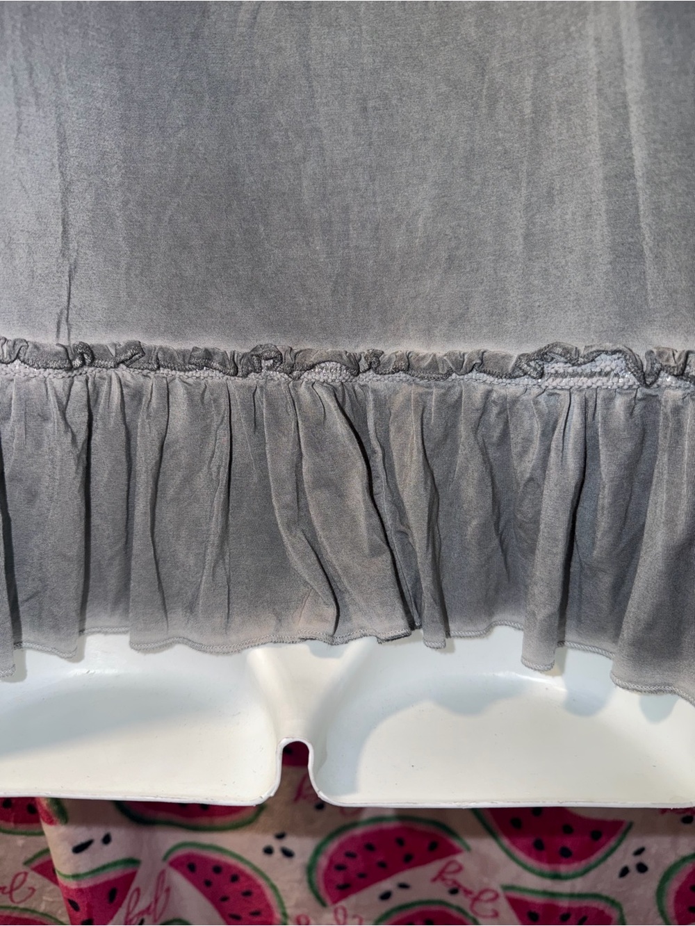 🩶 POL Eyelet Ruffle Button-Front Blouse - Picture 8 of 9